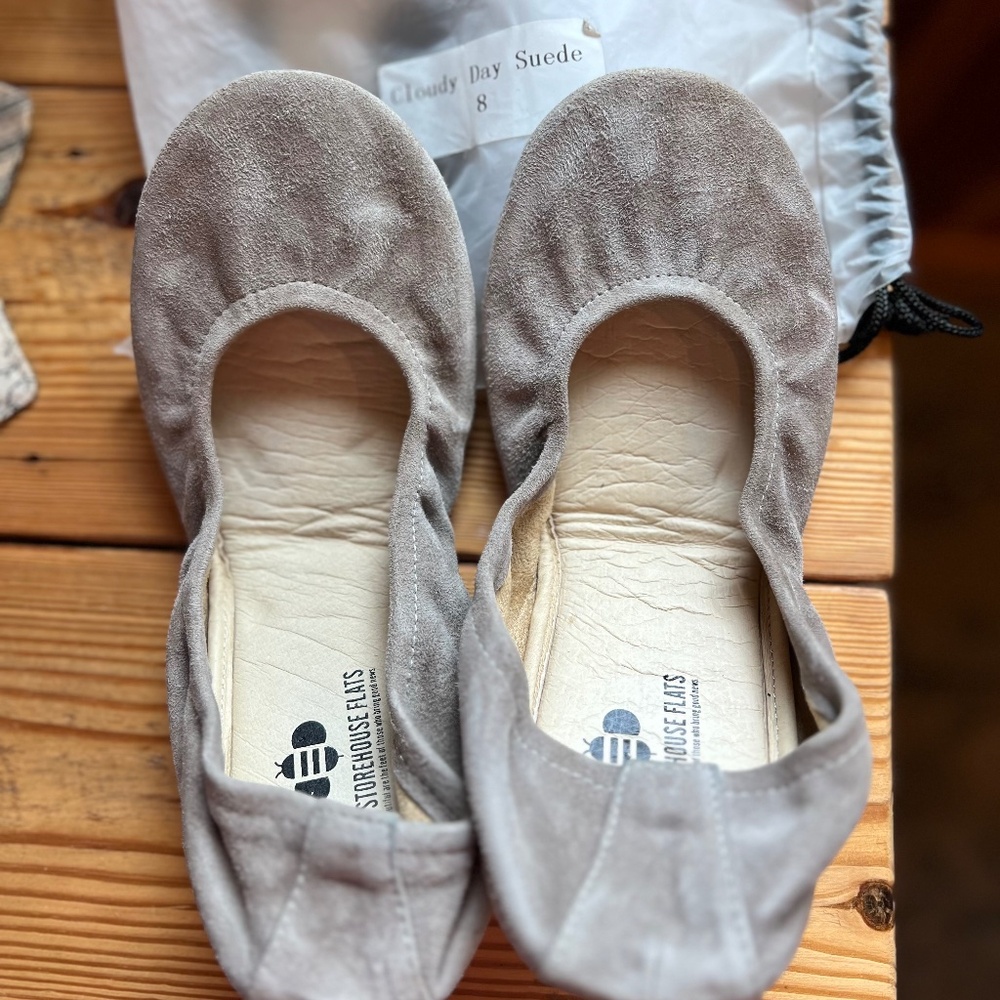 Storehouse Flats - Cloudy Day Suede